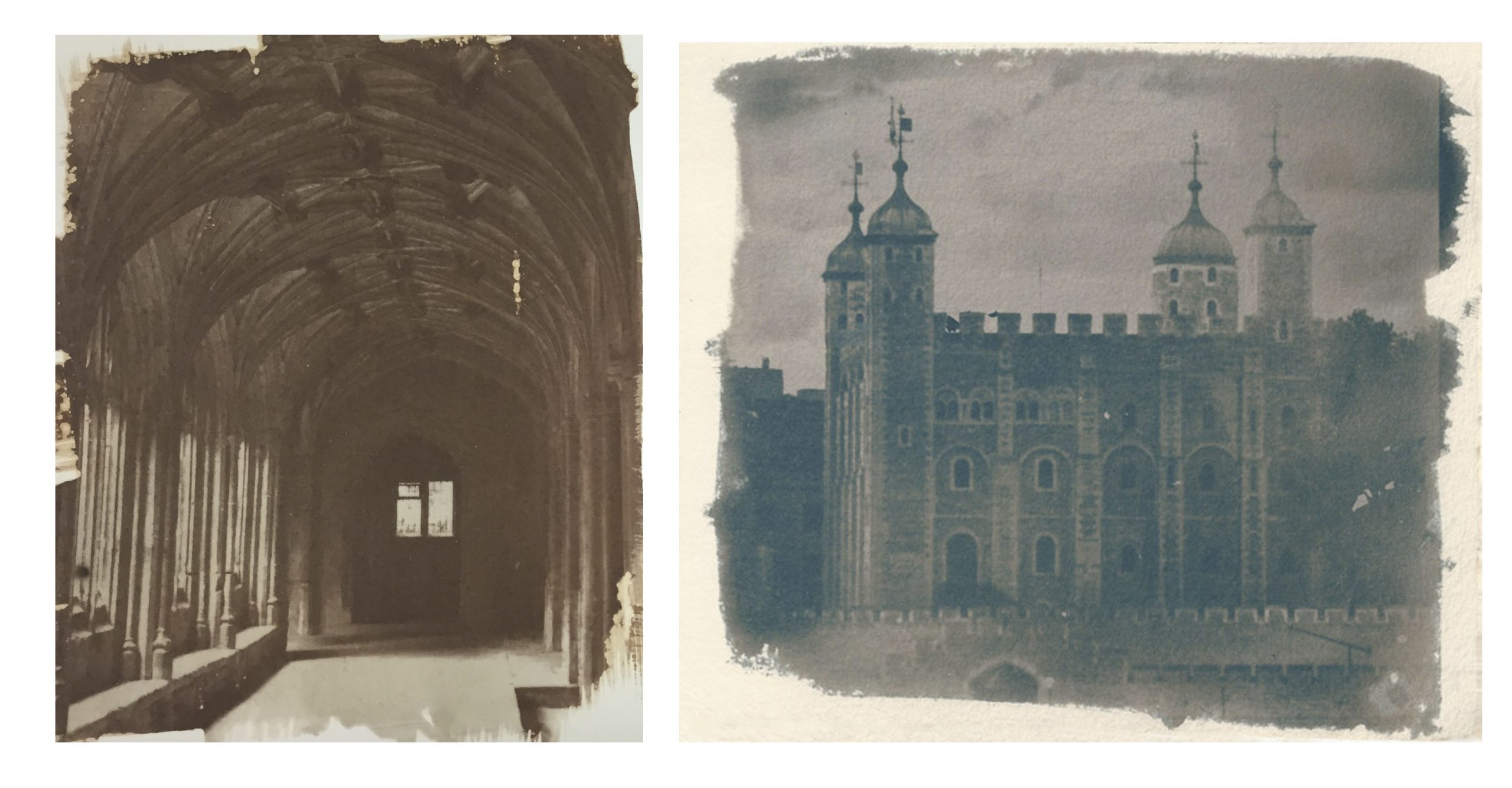 England in Alternative Process- Lacock Abbey - Salt Print & The Tower - Toned Cyanotype - 2014-2015_